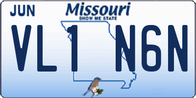 MO license plate VL1N6N