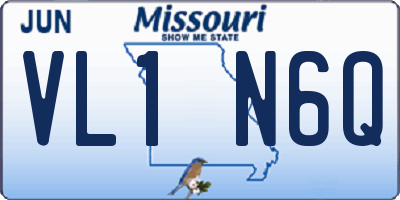 MO license plate VL1N6Q