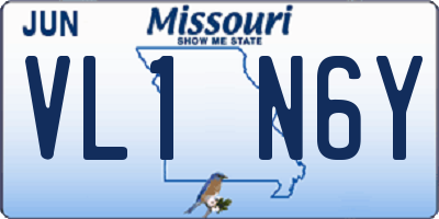 MO license plate VL1N6Y
