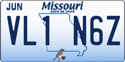 MO license plate VL1N6Z
