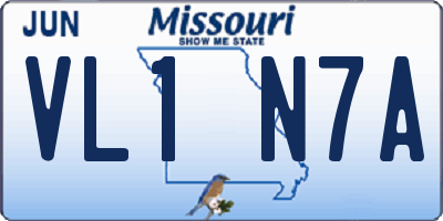 MO license plate VL1N7A