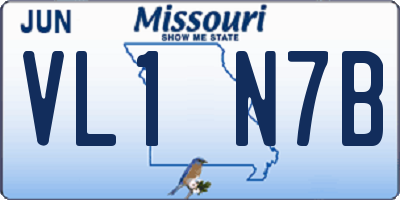 MO license plate VL1N7B
