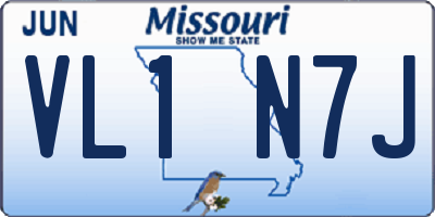 MO license plate VL1N7J