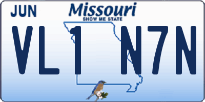 MO license plate VL1N7N