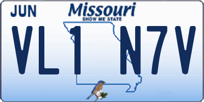 MO license plate VL1N7V
