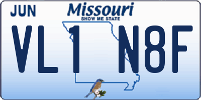 MO license plate VL1N8F