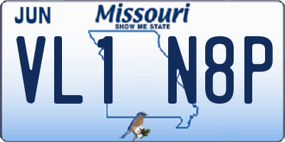 MO license plate VL1N8P