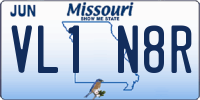 MO license plate VL1N8R