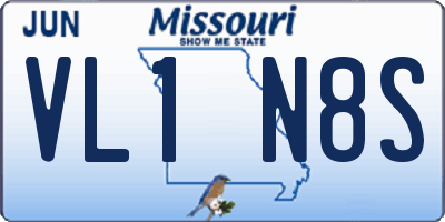 MO license plate VL1N8S