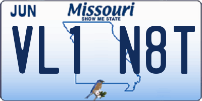 MO license plate VL1N8T