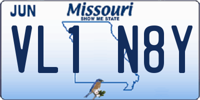 MO license plate VL1N8Y