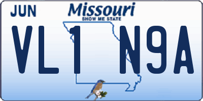 MO license plate VL1N9A