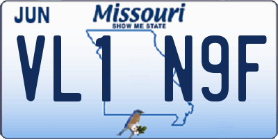 MO license plate VL1N9F
