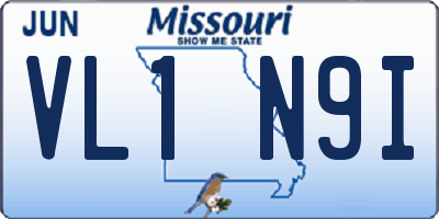 MO license plate VL1N9I