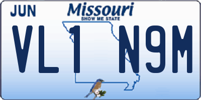 MO license plate VL1N9M