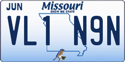 MO license plate VL1N9N