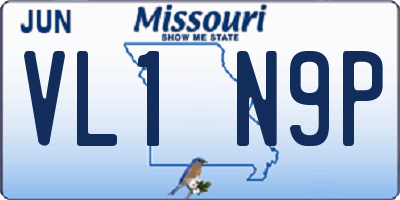 MO license plate VL1N9P