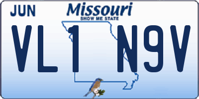 MO license plate VL1N9V