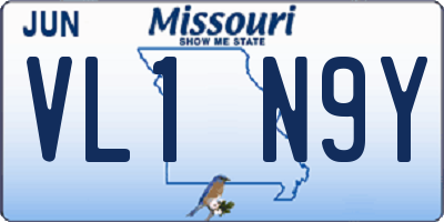 MO license plate VL1N9Y