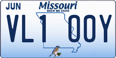 MO license plate VL1O0Y