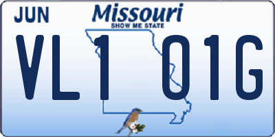 MO license plate VL1O1G