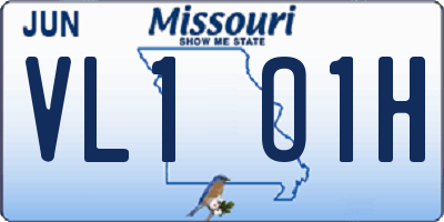 MO license plate VL1O1H