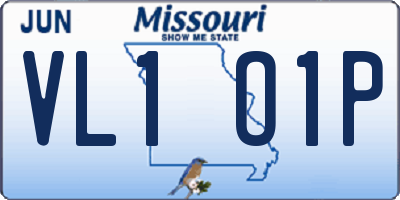 MO license plate VL1O1P