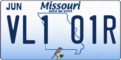 MO license plate VL1O1R