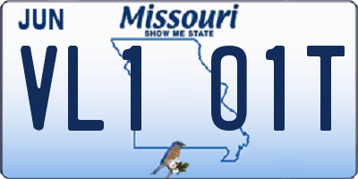 MO license plate VL1O1T