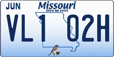 MO license plate VL1O2H