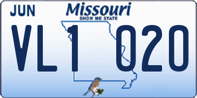 MO license plate VL1O2O