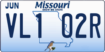 MO license plate VL1O2R