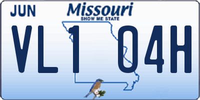 MO license plate VL1O4H