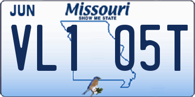 MO license plate VL1O5T