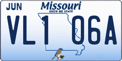 MO license plate VL1O6A