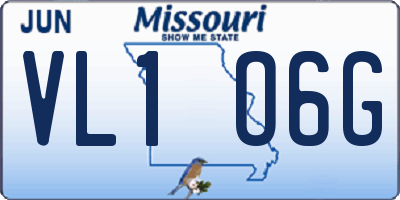 MO license plate VL1O6G