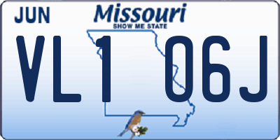 MO license plate VL1O6J