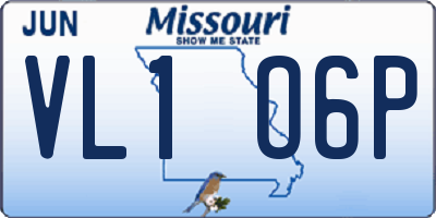MO license plate VL1O6P
