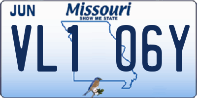 MO license plate VL1O6Y