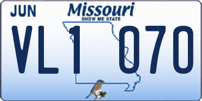 MO license plate VL1O7O