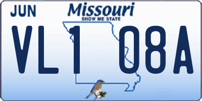 MO license plate VL1O8A