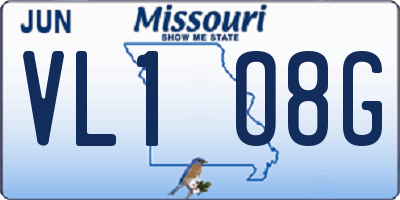 MO license plate VL1O8G
