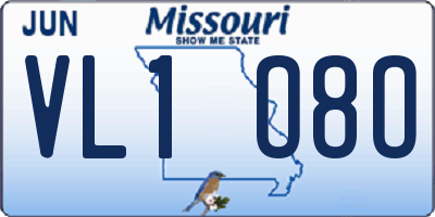 MO license plate VL1O8O