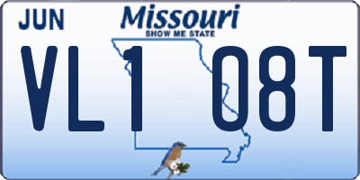 MO license plate VL1O8T