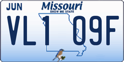MO license plate VL1O9F