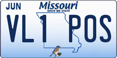 MO license plate VL1P0S