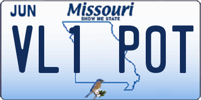 MO license plate VL1P0T