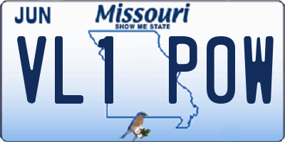 MO license plate VL1P0W