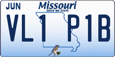 MO license plate VL1P1B