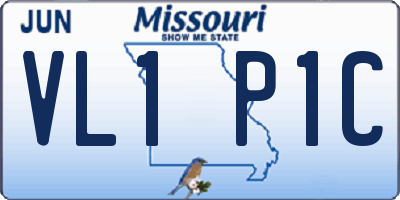MO license plate VL1P1C
